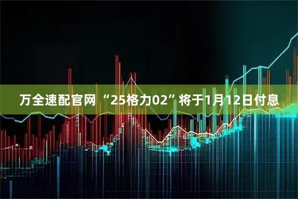 万全速配官网 “25格力02”将于1月12日付息