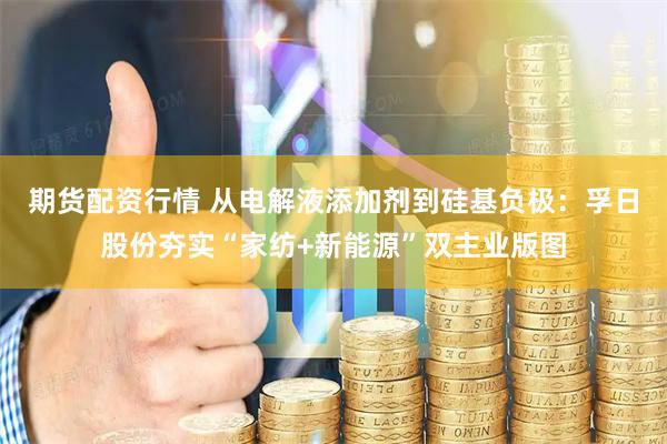 期货配资行情 从电解液添加剂到硅基负极：孚日股份夯实“家纺+新能源”双主业版图